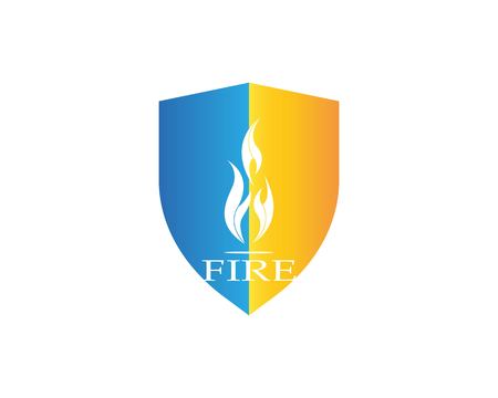 Fire flame icon logo vector illustrationのイラスト素材