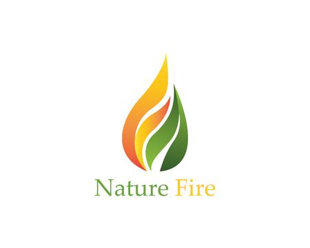 Nature fire logo vector conceptのイラスト素材