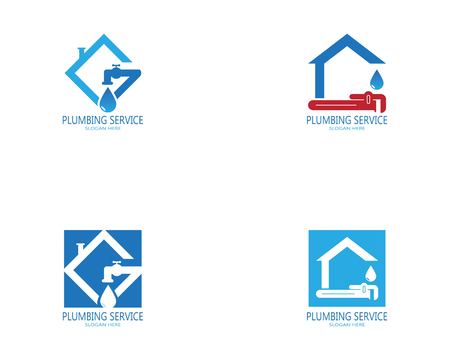 Plumbing service logo vector templateのイラスト素材