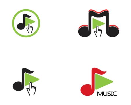 Logos of music play iconのイラスト素材