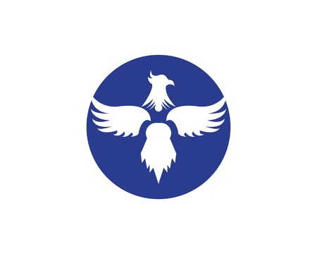 Falcon Eagle Bird Logo Template vector iconのイラスト素材