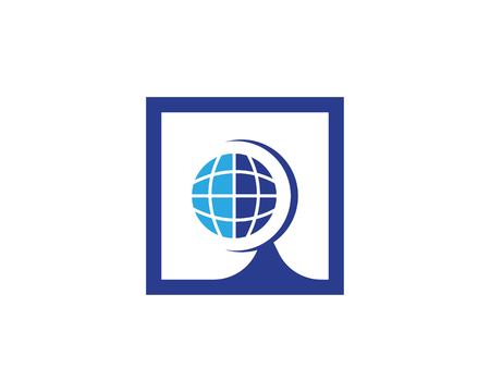 Global world icon logo template vectorのイラスト素材
