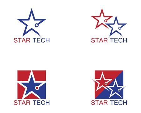 Star tech icon templateのイラスト素材
