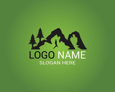 Nature mountain logo vector illustrationのイラスト素材