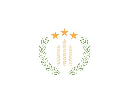 Rice wheat icon logo templateのイラスト素材
