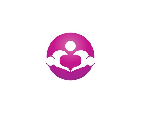 Human adoption logo design vector illustrationのイラスト素材