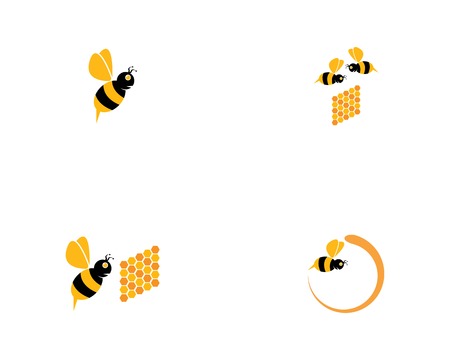 Bee icon vector illustrationのイラスト素材
