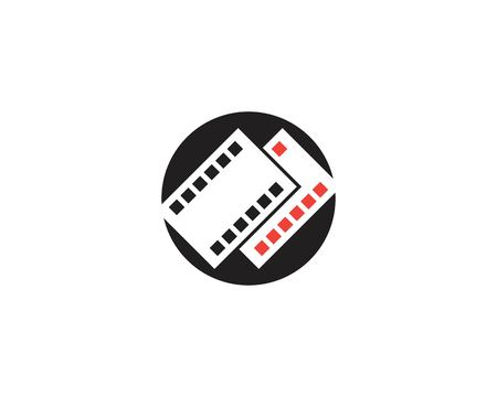 Film strip icon logo design templateのイラスト素材