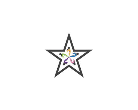 Human character logo templateのイラスト素材