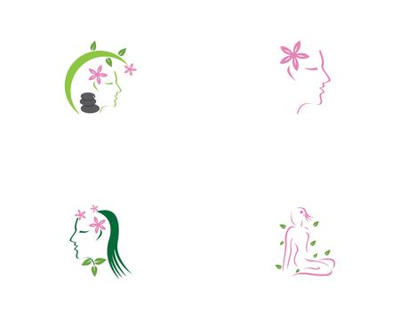 Face woman beauty spa logoのイラスト素材