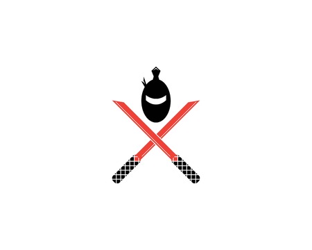 Ninja icon vector illustrationのイラスト素材