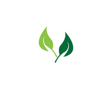 Green leaf nature logo templateのイラスト素材