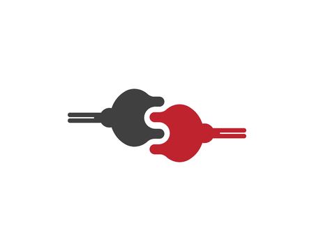 Electric cable  logo templateのイラスト素材
