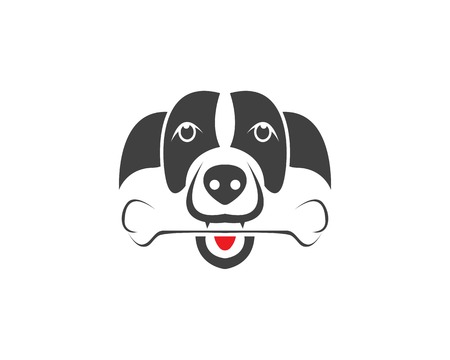 Dog head icon logoのイラスト素材