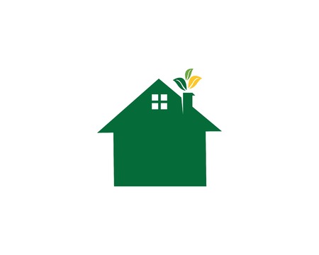 Building home nature logo templateのイラスト素材