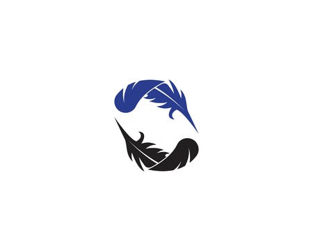 Feather pen icon and symbolのイラスト素材