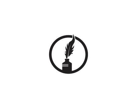 Feather pen icon and symbolのイラスト素材