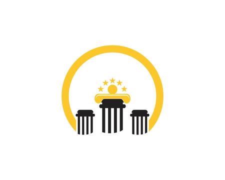 Pillar logo template,column vestor designのイラスト素材