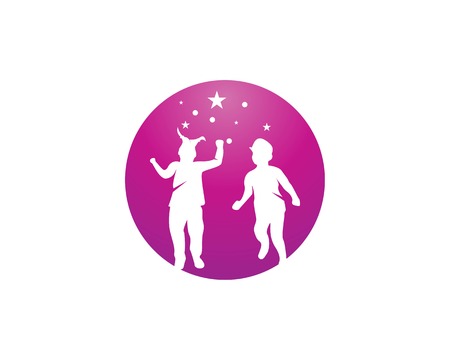 Funny kids logo templateのイラスト素材