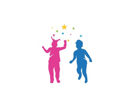 Funny kids logo templateのイラスト素材