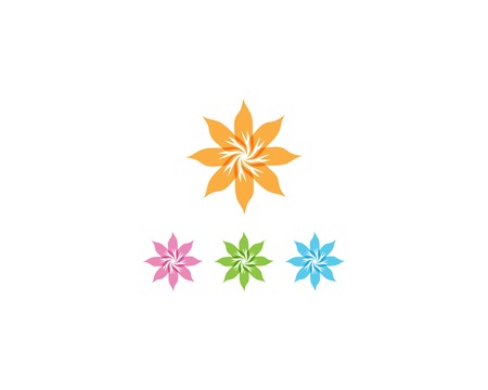 Flower icon logo templateのイラスト素材