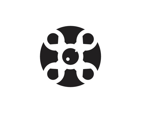 Drone icon logo vectorのイラスト素材