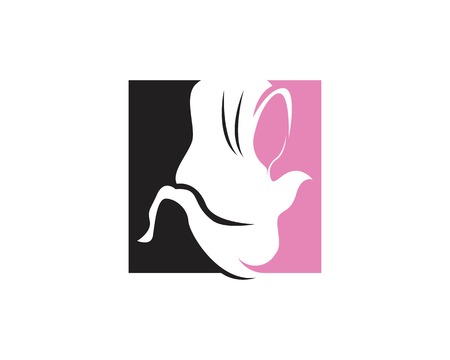 Muslimah hijab icon vector design illustrationのイラスト素材