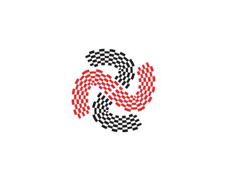 Flag race logo vector illustrationのイラスト素材