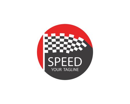Flag race logo vector illustrationのイラスト素材