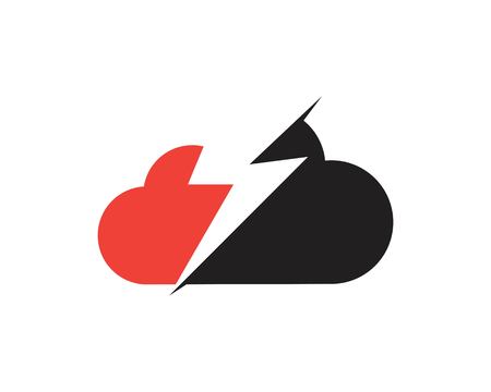 Lightning icon logo vectorのイラスト素材