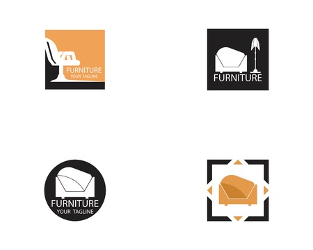 Furniture icon logo vectorのイラスト素材