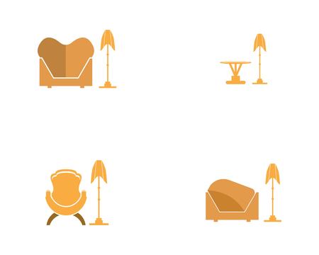 Furniture icon logo vectorのイラスト素材