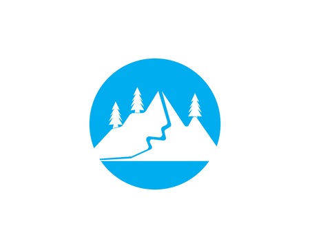 Mountain abstract logo design vector illustrationのイラスト素材