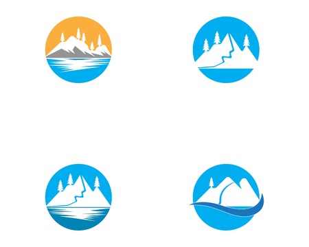 Mountain abstract logo design vectorのイラスト素材