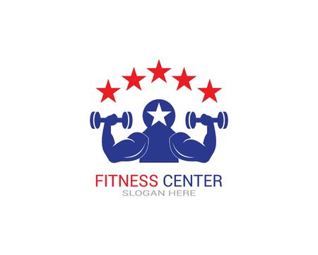 Gym,fitness icon logo vector illustrationのイラスト素材
