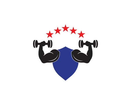 Gym,fitness icon logo vector illustrationのイラスト素材