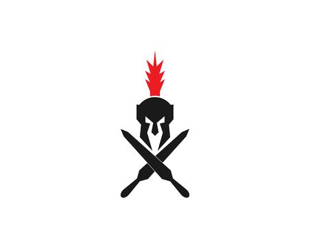 Spartan helmet warrior vector templateのイラスト素材