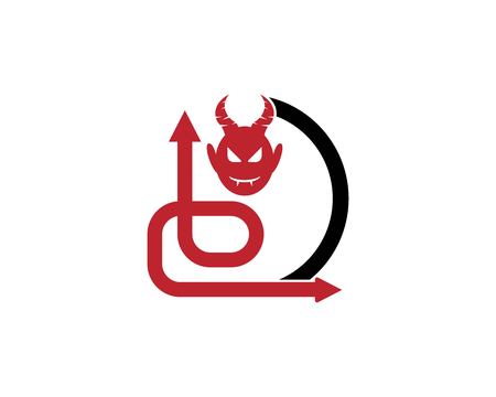 Devil vector icon design illustration logo templateのイラスト素材