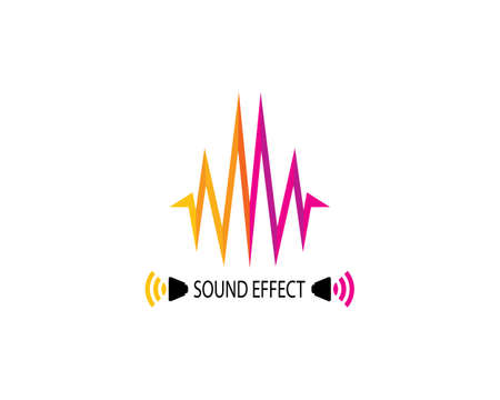 Sound waves vector illustration design templateのイラスト素材