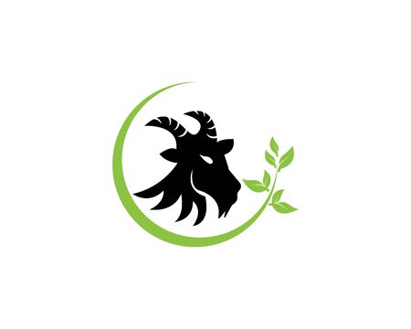 Goat Logo Template vector icon illustration designのイラスト素材