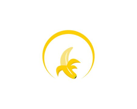 Bananan fruits icon logo vector templateのイラスト素材