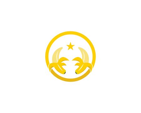 Bananan fruits icon logo vector templateのイラスト素材