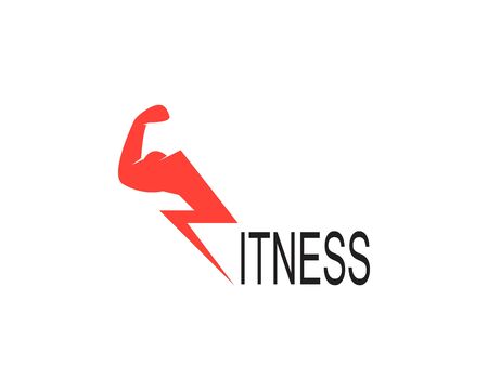 Vector object and Icons for Sport Label, Gym Badge, Fitness Logo Designのイラスト素材