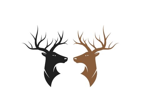 Deer Logo Template vector icon illustration designのイラスト素材