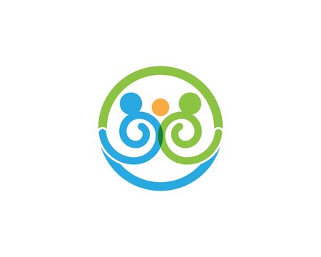 Community, network and social icon design templateのイラスト素材