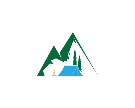 Camping in the forest vector illustration logo
のイラスト素材