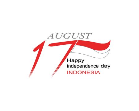 Happy independence day indonesia logo vector templateのイラスト素材
