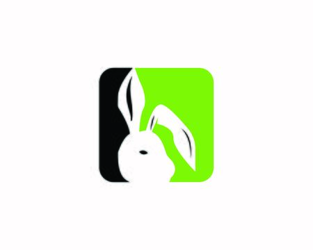 Rabbit template vector icon illustration designのイラスト素材