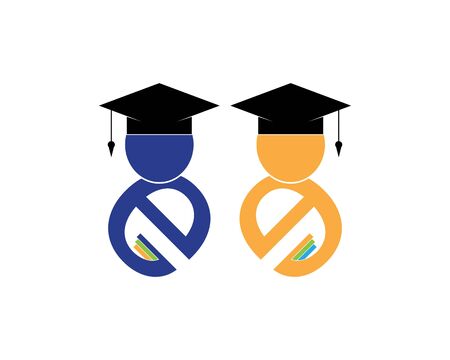 Education Logo Template vector icon illustration designのイラスト素材