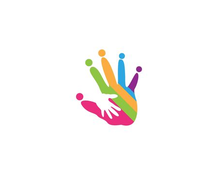 Hand kids concept vector illustration icon designのイラスト素材